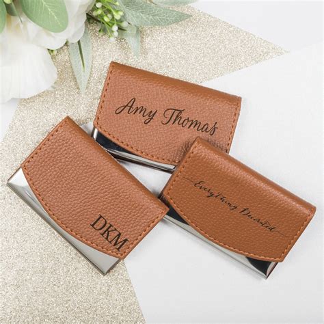 business card holder case personalized.